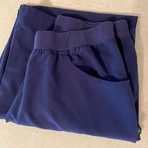 Elastic waistband navy scrub pants by Jockey